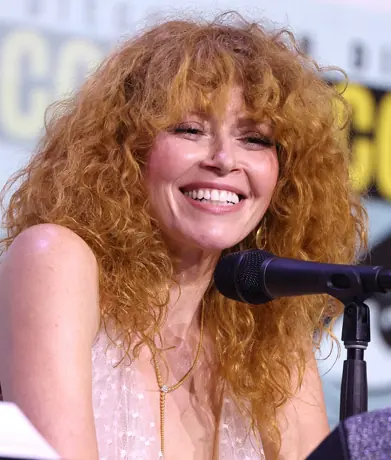 Natasha Lyonne speaking at San Diego Comic-Con, July 26, 2025.